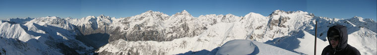 Panoramica invernale da Cima Sasna verso il Coca - foto Marco Caccia 27 dic 08